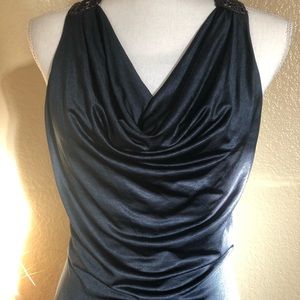 Navy Blue Classy Cocktail Mini Dress